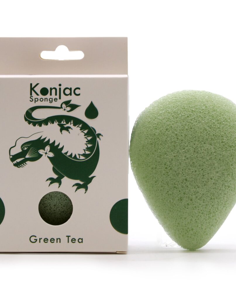 Teardrop Konjac Sponge - Green Tea - Protective