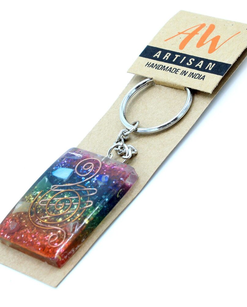 Orgonite Power Keyring - Home Protect Copper and Chakra