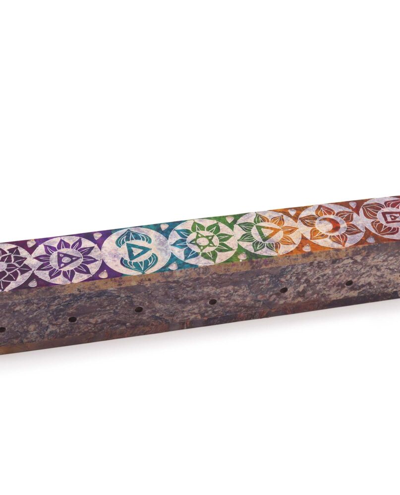 Soapstone Incense Box with Smoke Holes - Chakra
