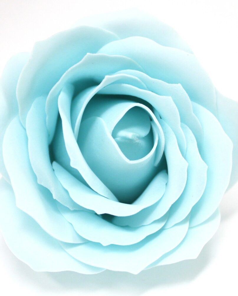 Craft Soap Flowers - Lrg Rose - Baby Blue