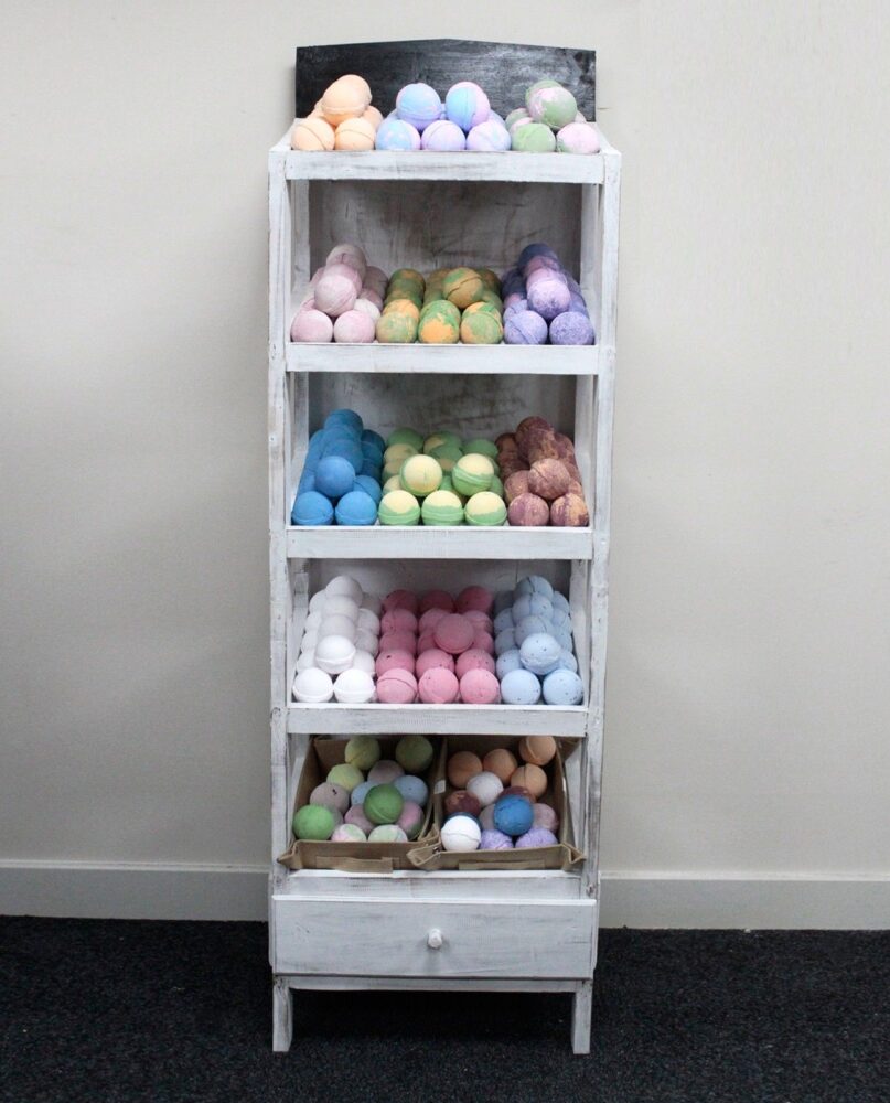 Bath Bomb 5 Shelf Display - Whitewash