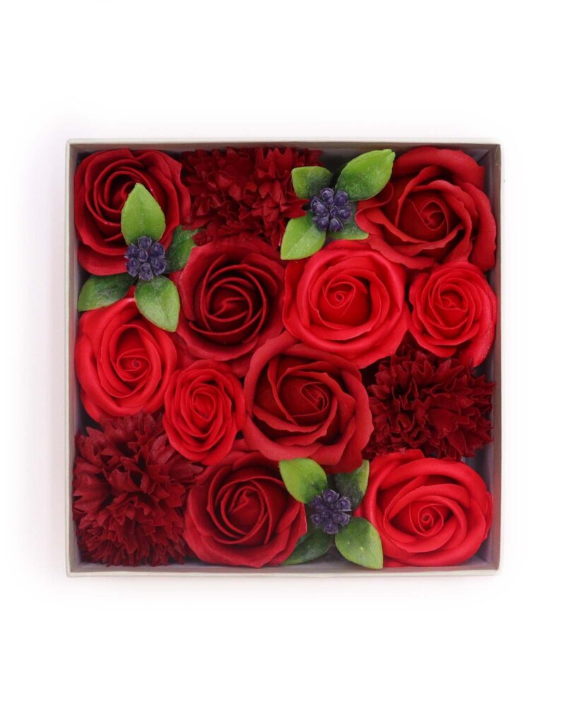 Square Box - Classic Red Roses