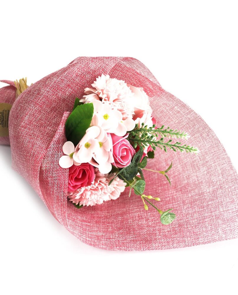 Standing Soap Flower Bouquet - Pink