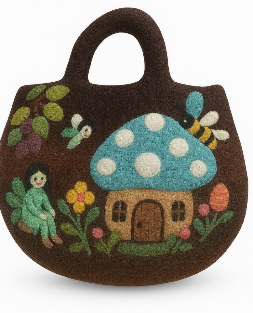 Fairy Garden Felted Bag