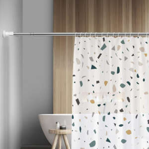 Heavy Duty Extendable Telescopic Shower Curtain Pole Rail Rod Bath Door Window--110-200cm