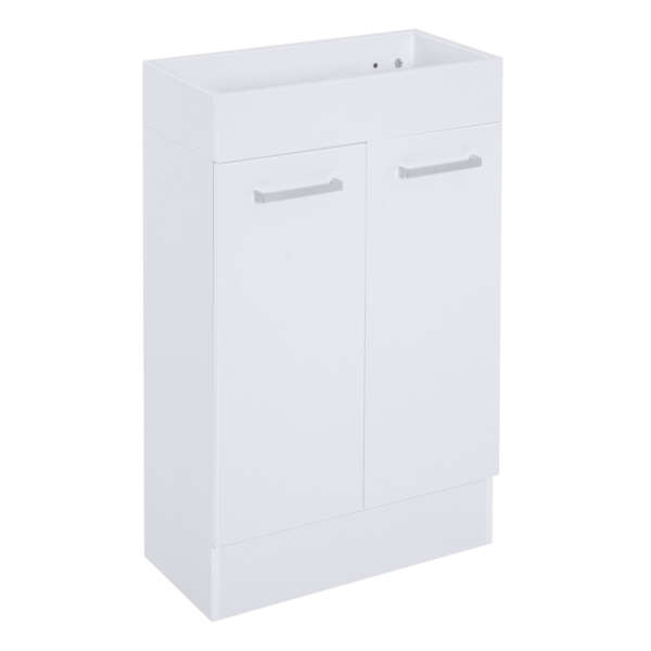 Kleankin Under Sink Bathroom Vanity Unit Ceramic Basin Sink Cloakroom Storage Cabinet Home Furniture