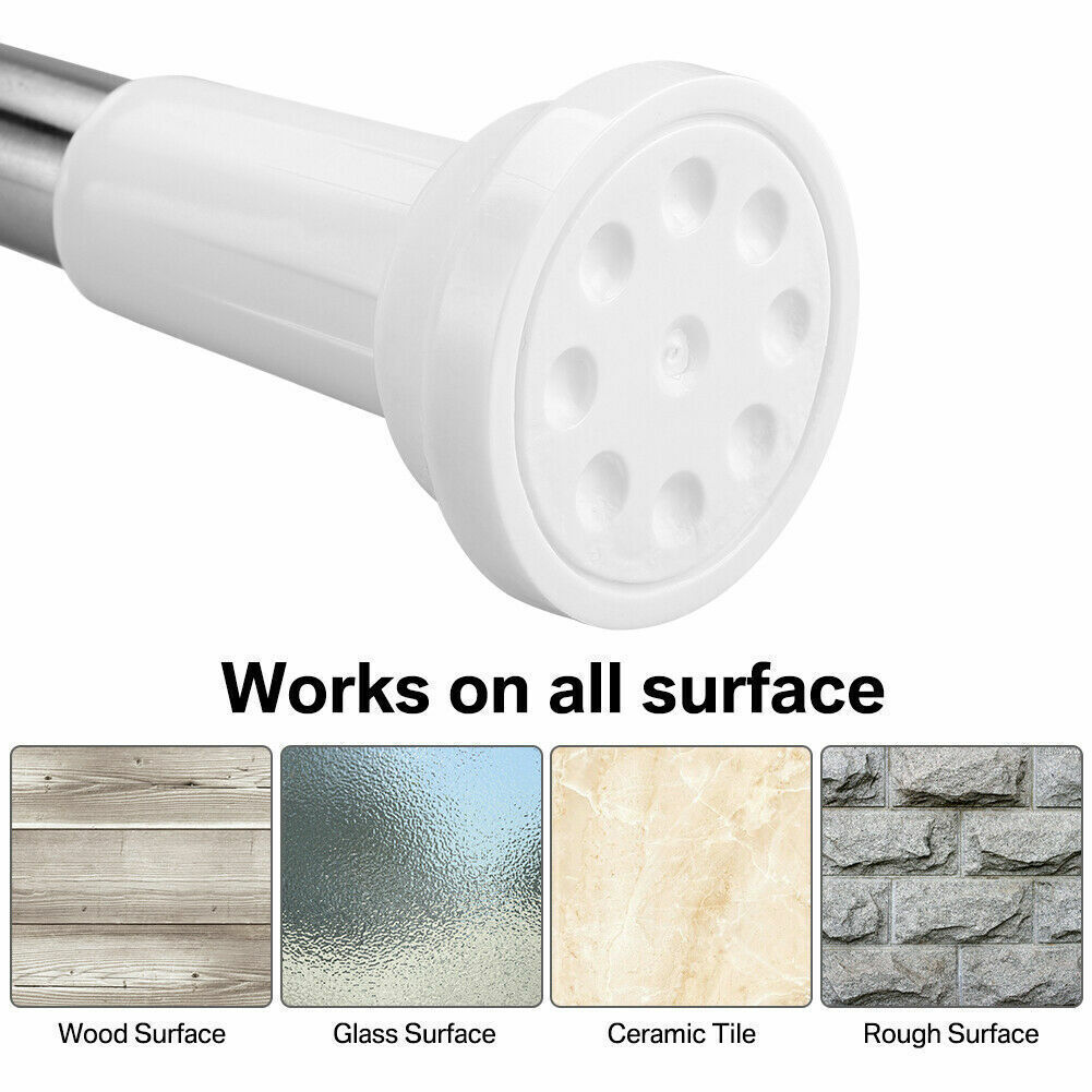 Heavy Duty Extendable Telescopic Shower Curtain Pole Rail Rod Bath Door Window--110-200cm - Image 10