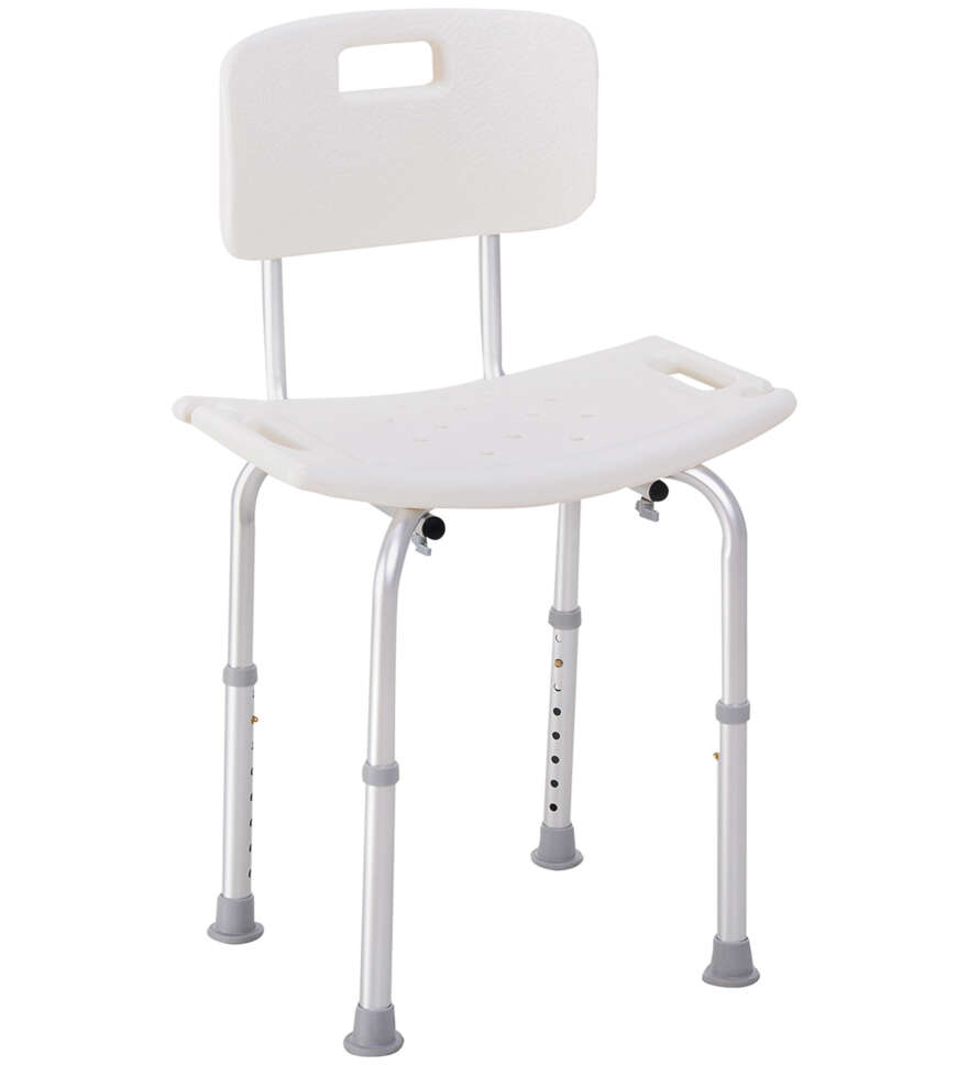 Bath Chair Shower Stool Safety Seat Bathroom Adjustable Positions Elderly Aids