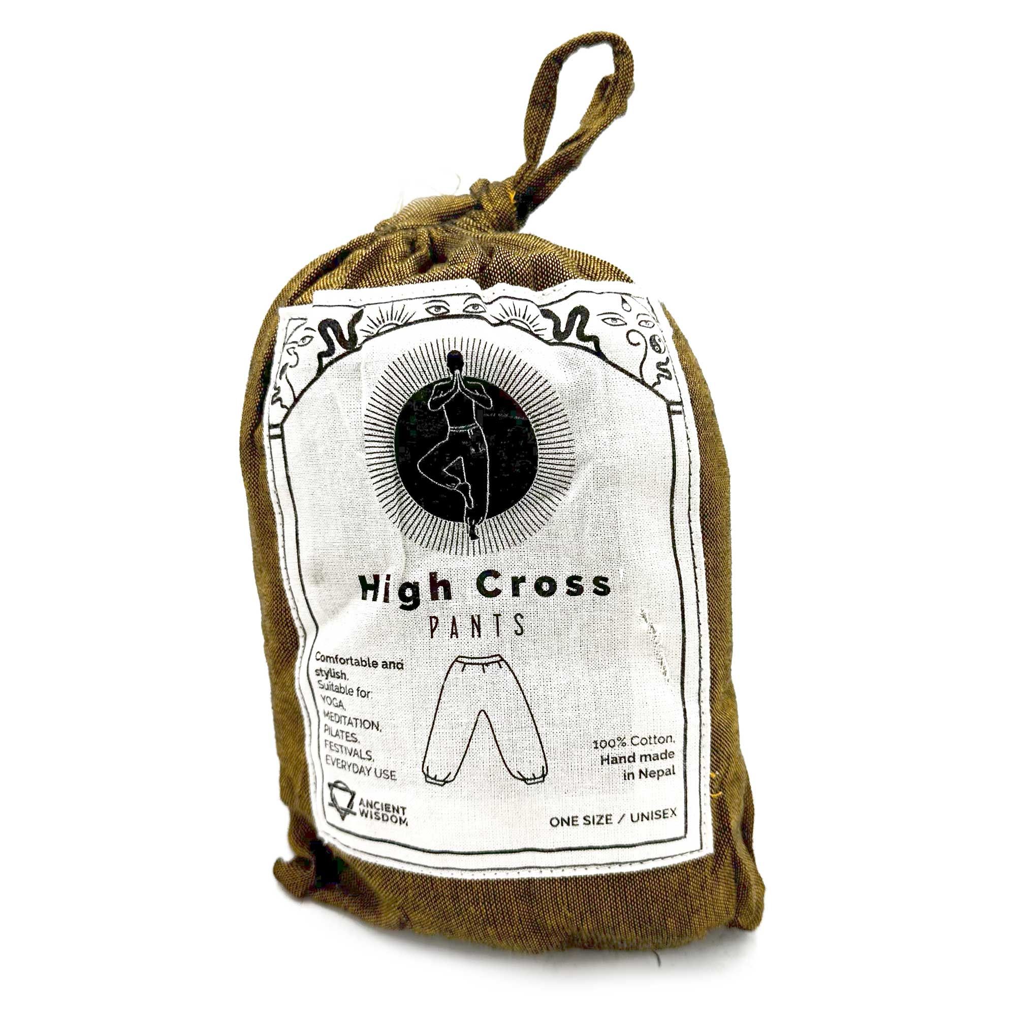 Yoga and Festival Pants - High Cross Himalayan Print on Orange - Image 3