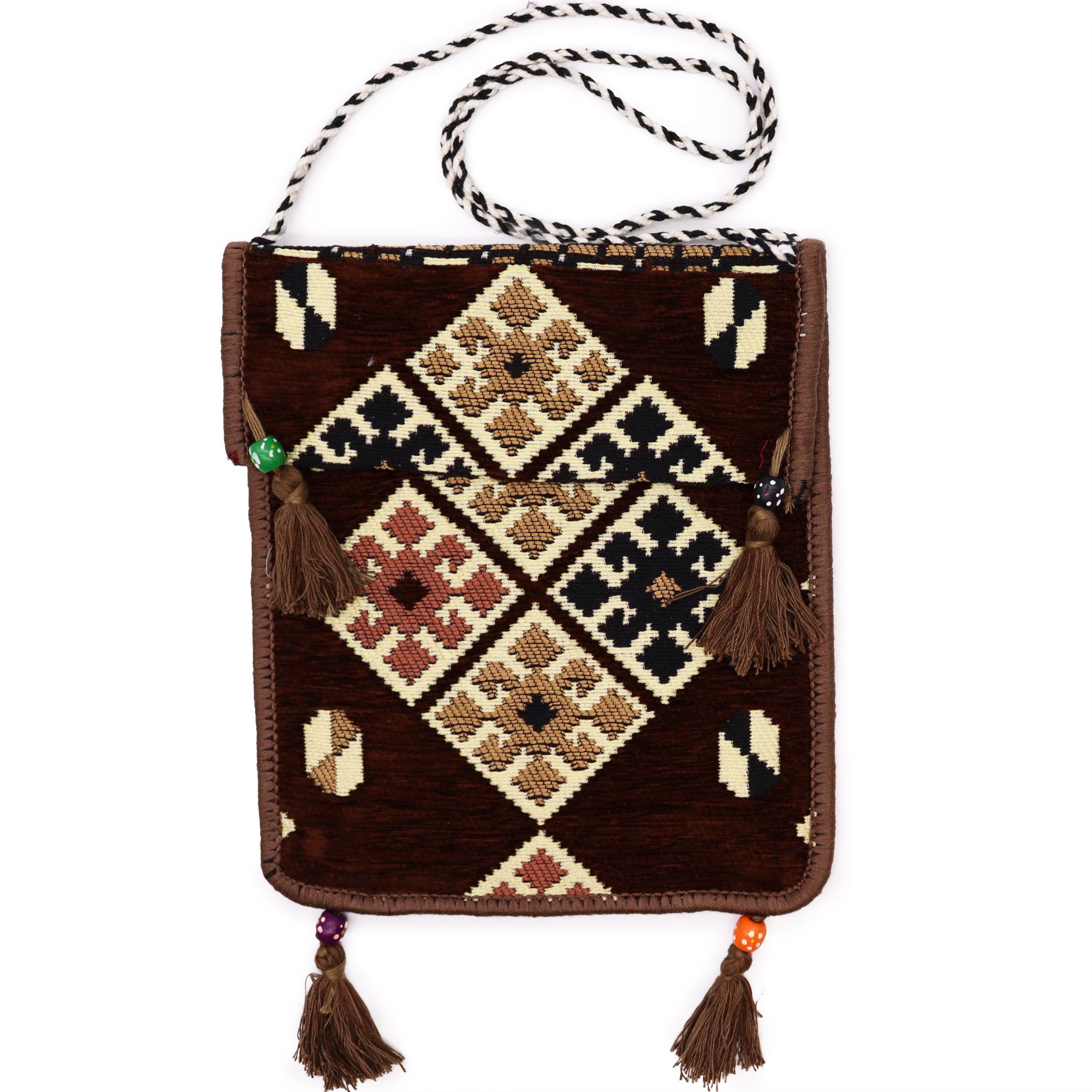 Chocolate Kilim Messenger Festival Bag - Image 4