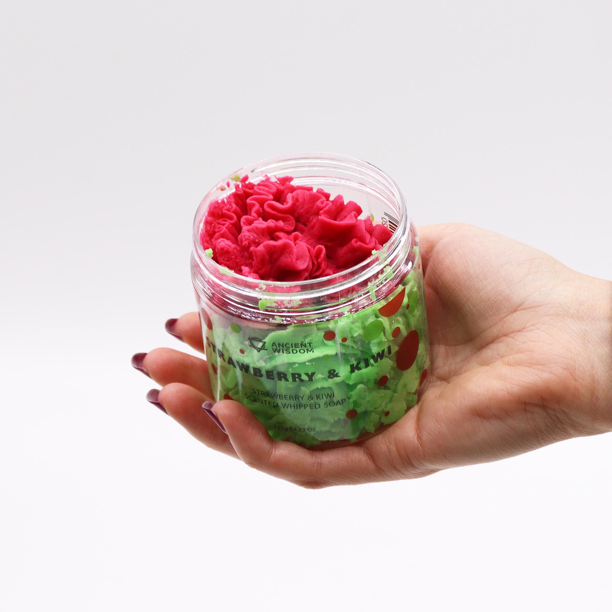 Strawberry & Kiwi Whipped Soap 120g - Image 2