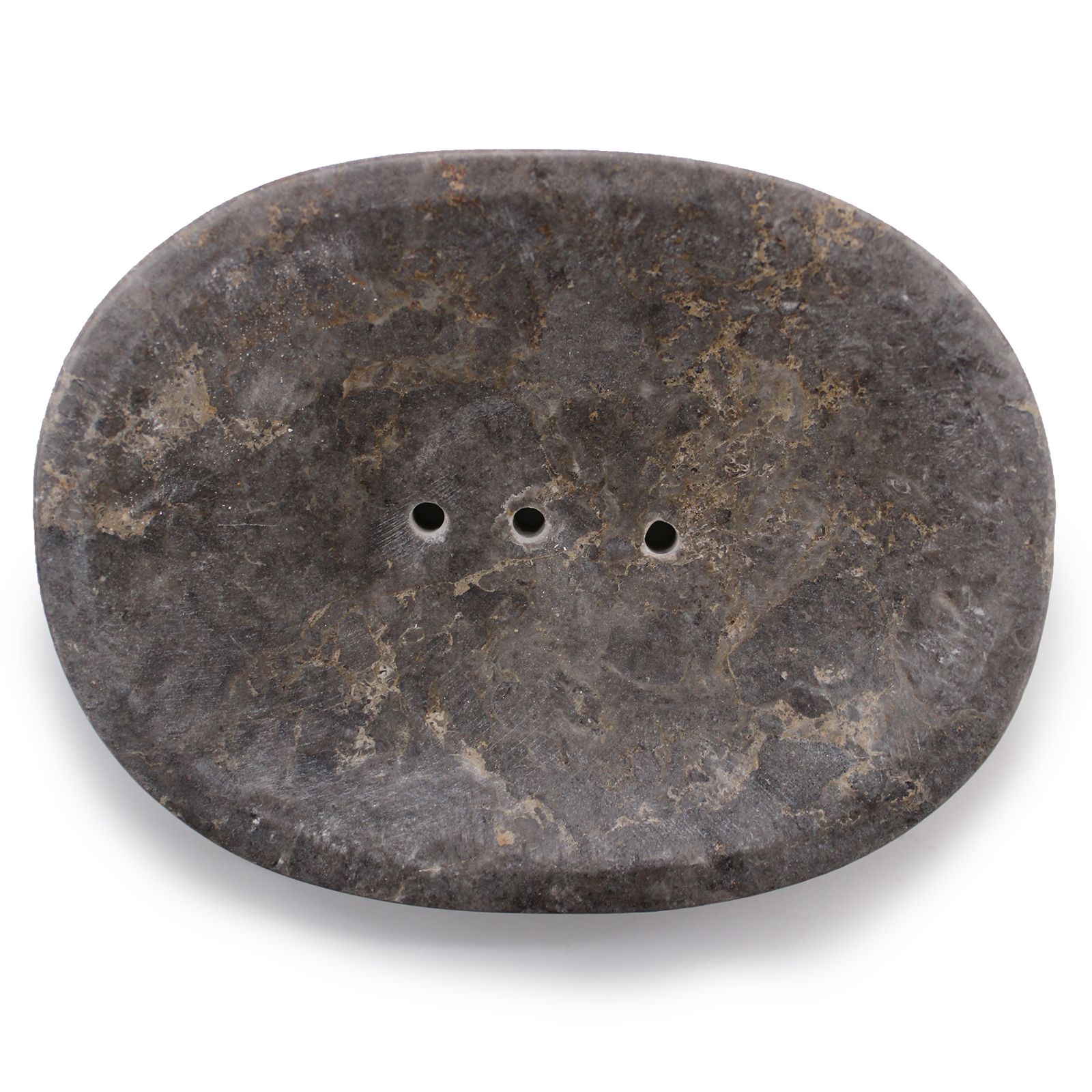 Classic Oval Grey Marble Soap Dish - Image 2