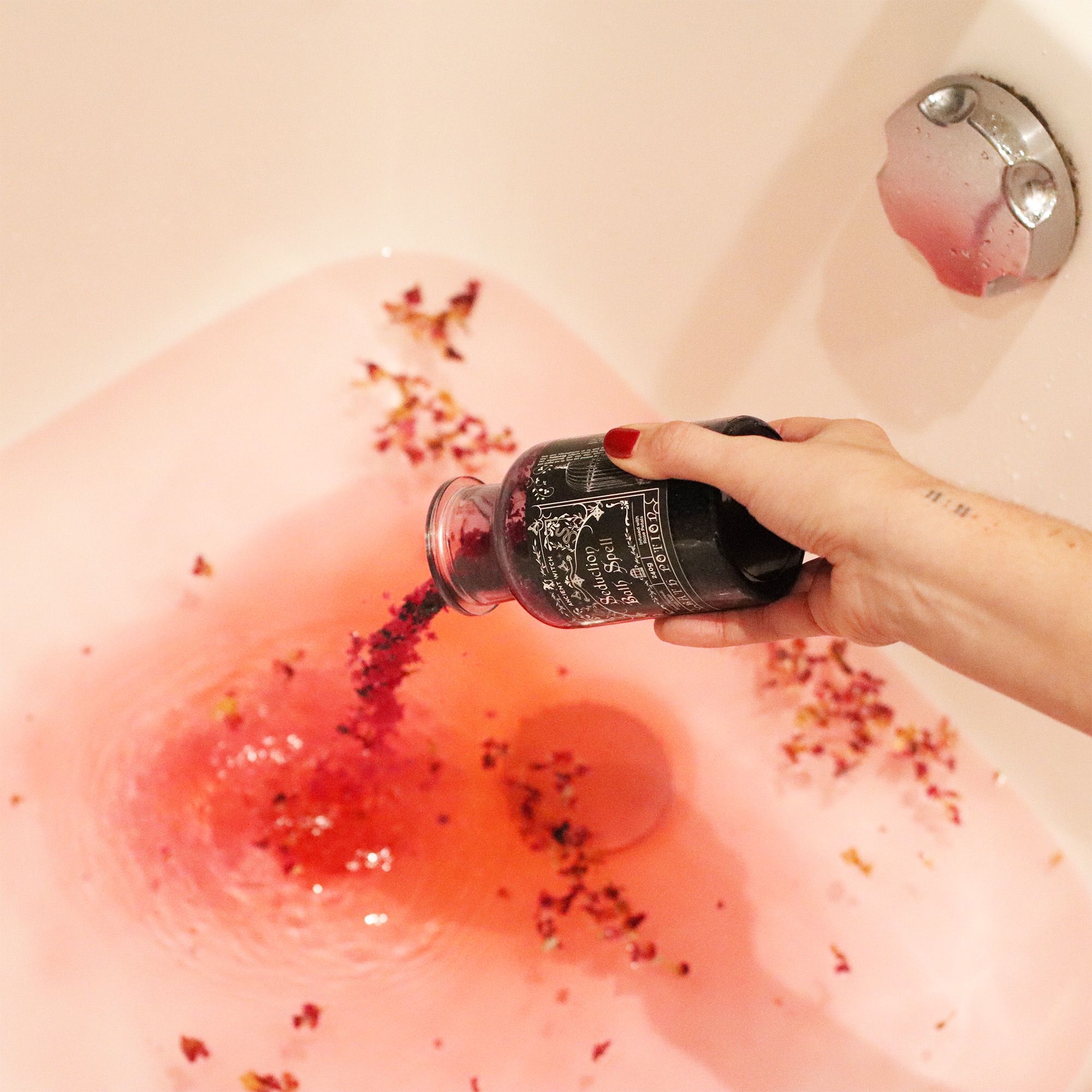 Ancient Witch Bath Spell Potion & Amethyst Crystal Amulet - Seduction - Image 8