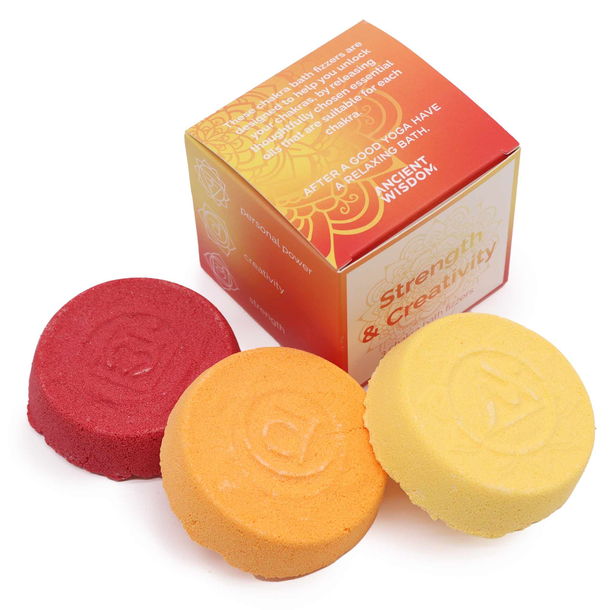 Chakra Bath Fizz - Small box - Strength & Creativity - Image 2