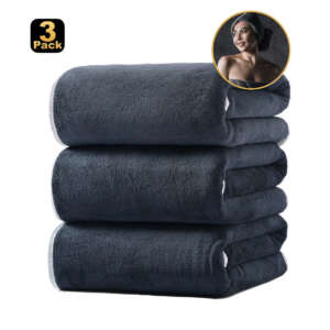 3 Pieces Egyptian Cotton Towels Large Size Bath Sheet Super Soft Towel Bale Set