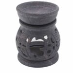 Small Soapstone Oil Burner 8cm - Om
