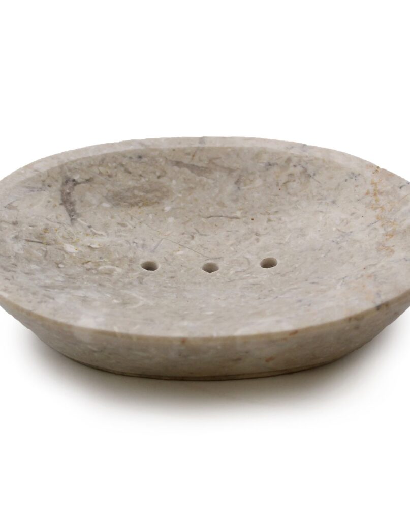 Classic Oval Cream Marble Soap Dish