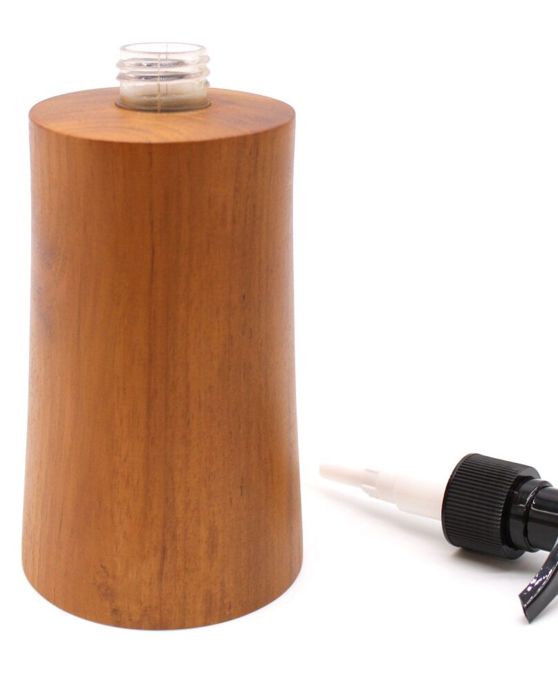 Natural Teakwood Soap Dispenser - Taper