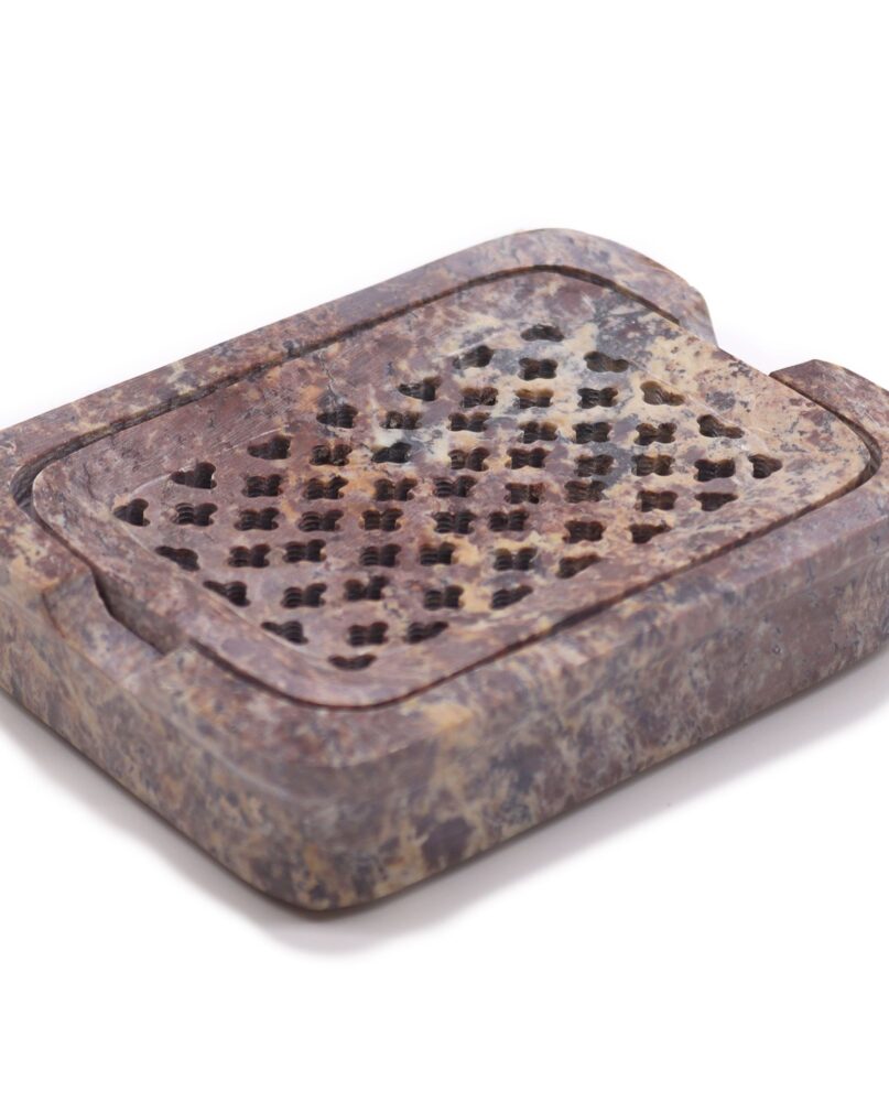 Soapstone Soap Dish & Drainer 11x8cm- Classic Square