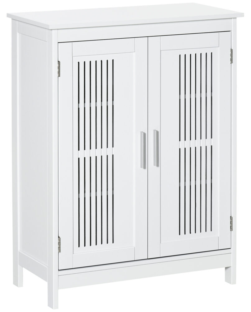 Kleankin Modern Bathroom Floor Cabinet - White