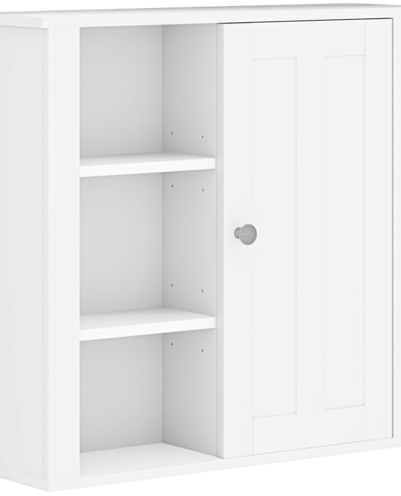 Clean And Simple Bathroom Storage Cabinet - White