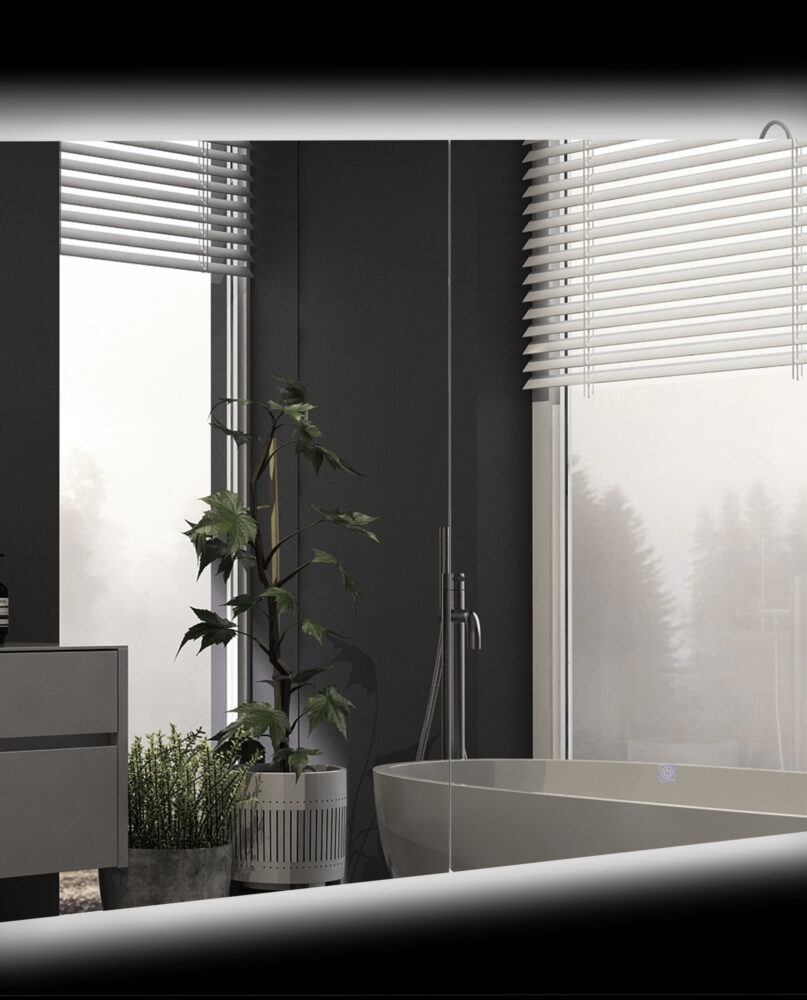 Kleankin Bathroom Mirror Cabinet With Light, Bathroom Storage Cupboard With Adjustable Shelf, USB Powered, 90x15x70cm, White