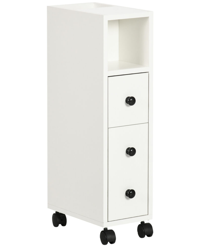 Kleankin Slimline Bathroom Storage Cabinet - White