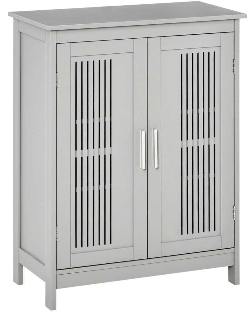 Kleankin Modern Bathroom Floor Cabinet - Grey