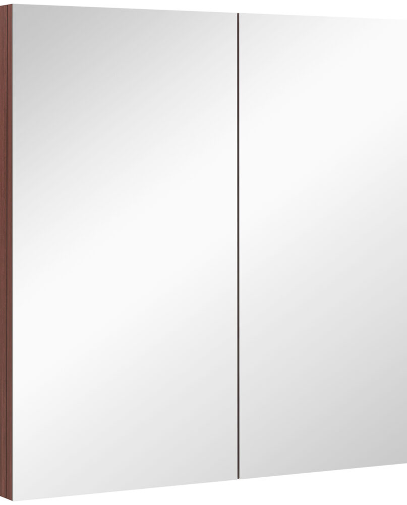 Kleankin Double Door Bathroom Mirror Cabinet, Wall Mounted Bathroom Storage Cabinet, Soft Closing, 63L X 60Hcm