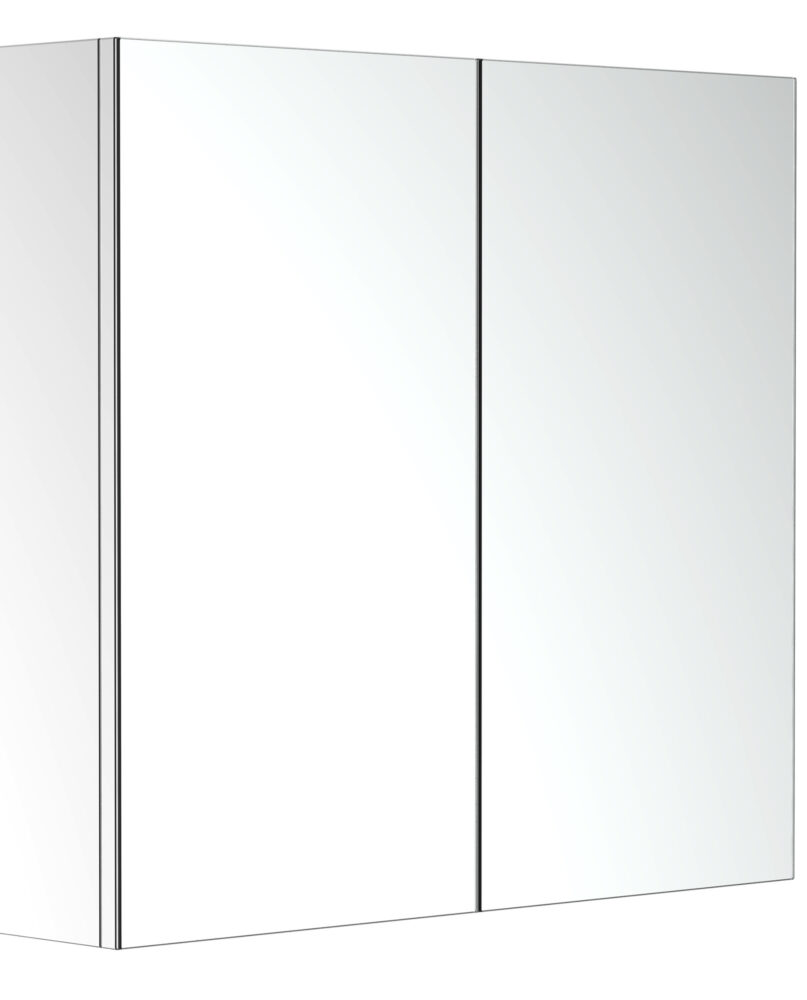 Bathroom Mirror Cabinet, Stainless Steel Wall Mounted Bathroom Storage Cabinet With Double Doors, 60x55cm