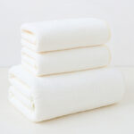 Coral Fleece Bath Towels Pack Of 3 White