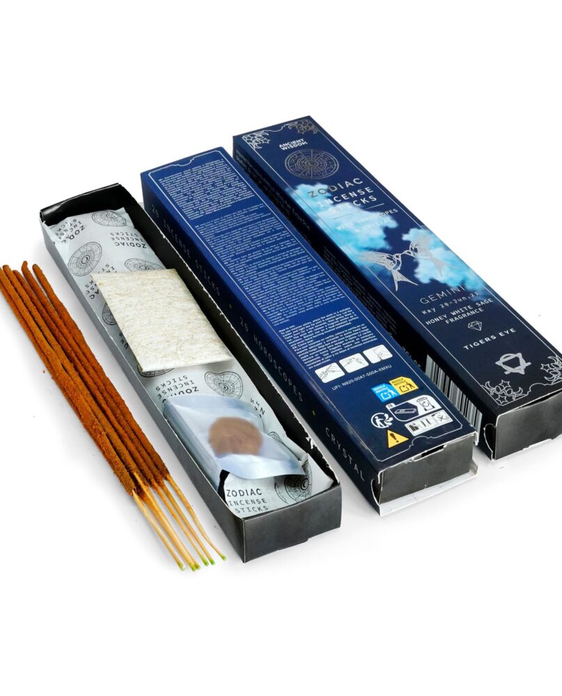 Honey White Sage Zodiac Gemstone Crystal Incense - Gemini
