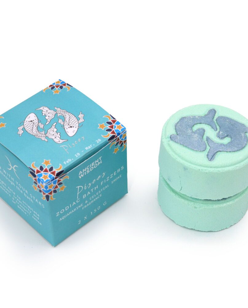 Set of Zodiac Bath Fizzers with Horoscope - Pisces