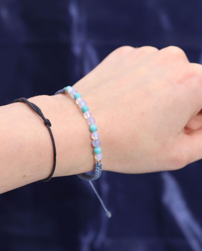 Zodiac Crystal Candle with Gemstone Bracelet - Pisces