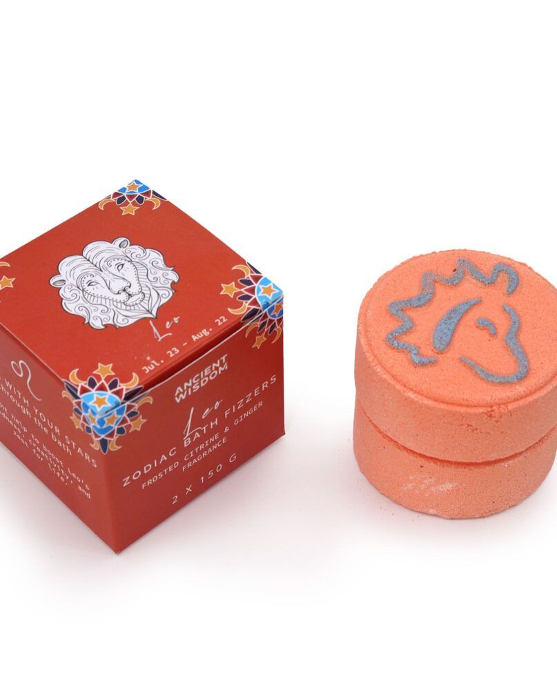 Set of Zodiac Bath Fizzers with Horoscope - Leo