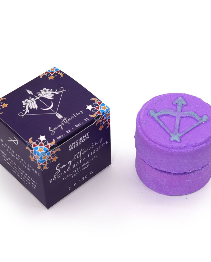Set of Zodiac Bath Fizzers with Horoscope - Sagittarius