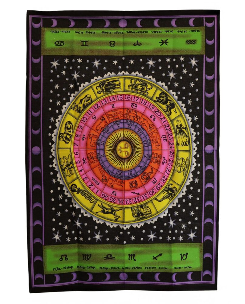 Cotton Wall Art (70x110cm) - Zodiac Colourful