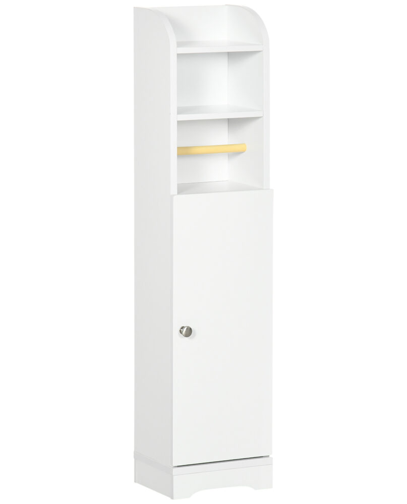 Kleankin Multi-Storage Narrow Bathroom Cabinet - White