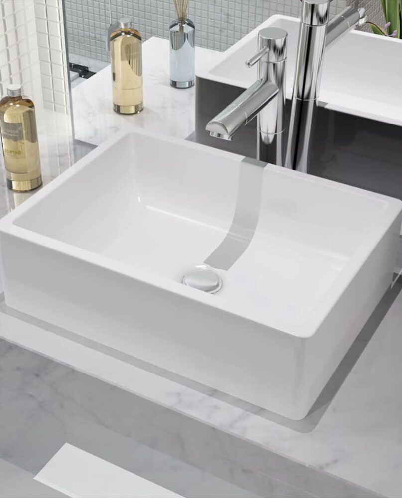 NNEVL Basin Ceramic White 41x30x12 cm