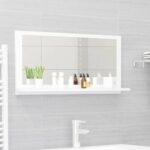 NNEVL Bathroom Mirror White 80x10.5x37cm Chipboard