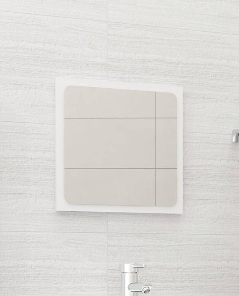 NNEVL Bathroom Mirror White 40x1.5x37 cm Chipboard