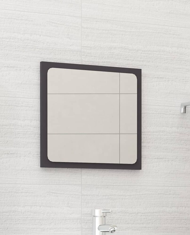 NNEVL Bathroom Mirror Grey 40x1.5x37 cm Chipboard