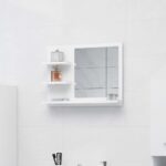 NNEVL Bathroom Mirror White 60x10.5x45 cm Chipboard