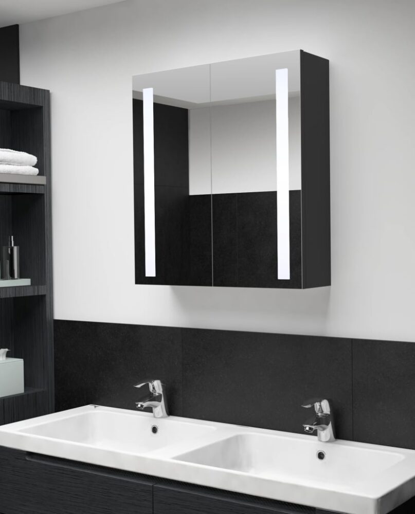 NNEVL LED Bathroom Mirror Cabinet 62x14x60 cm