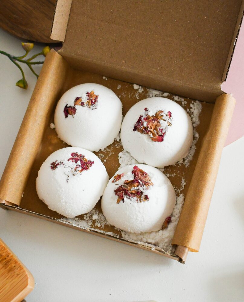 Meadow Rose Shower Steamers (Set of 4) | Aromatherapy Shower Steamer UK