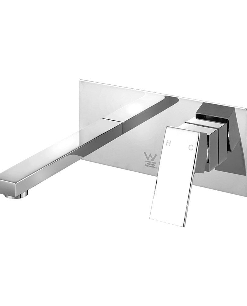 NNEDSZ Bathroom Tap Wall Square Silver Basin Mixer Taps Vanity Brass Faucet