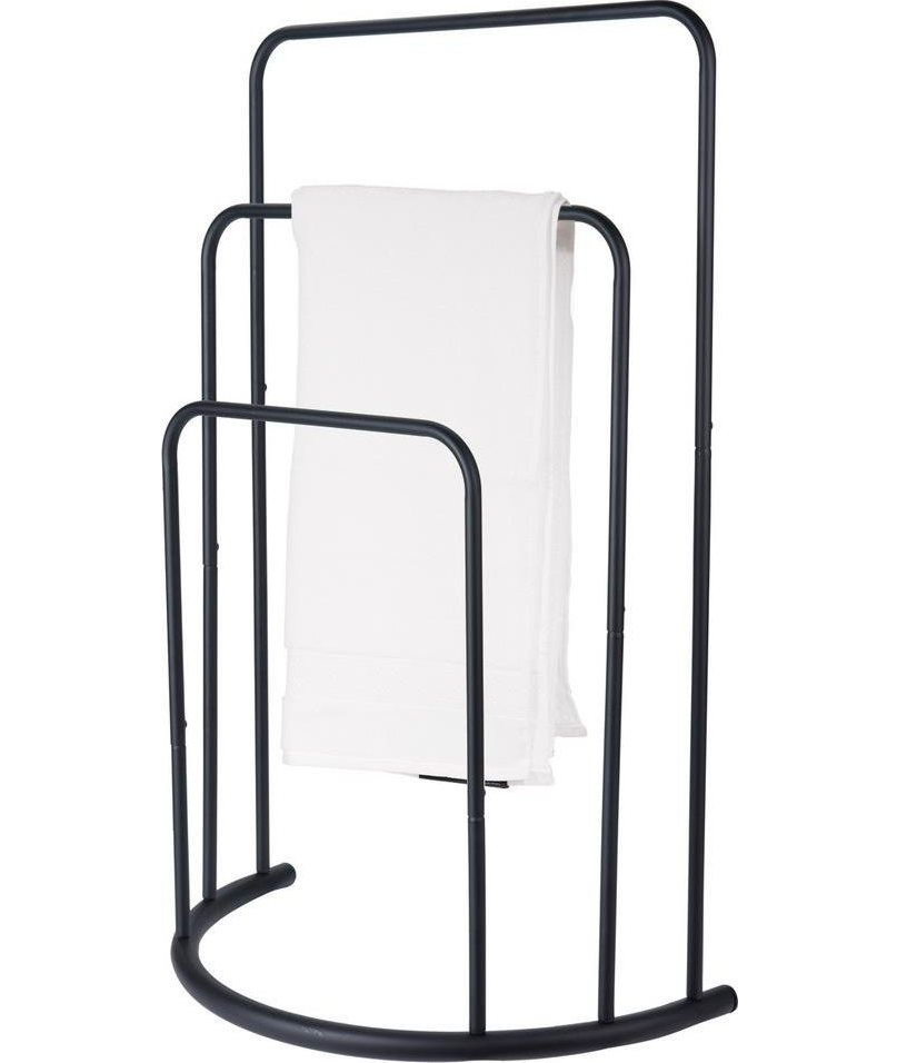 Bathroom Solutions fekete fém álló törülközőtartó 49,5 x 75 cm