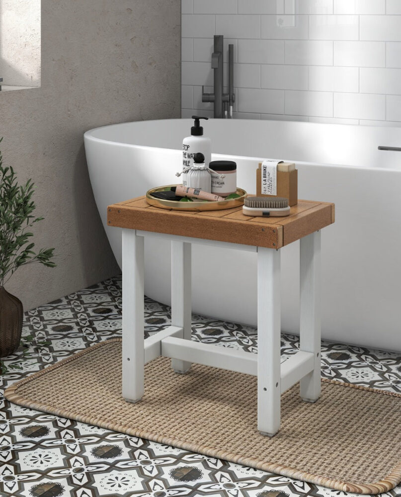 NNECW Waterproof Shower Bench for Bathroom and Inside Shower