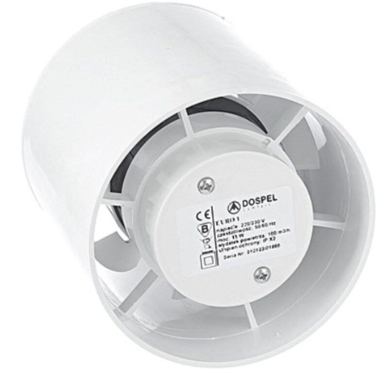 Euro Axial Bathroom Extraction Fan, 120mm