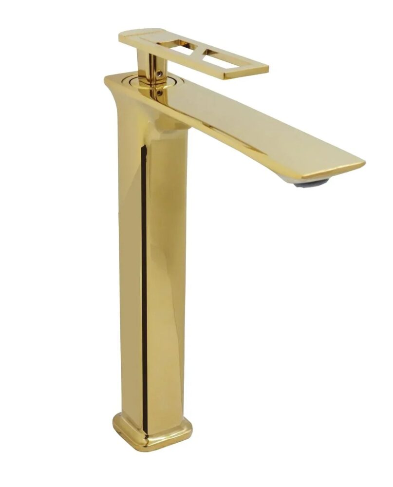 Classy Extended Body Brass Wash Basin Mixer Tap (Gold)